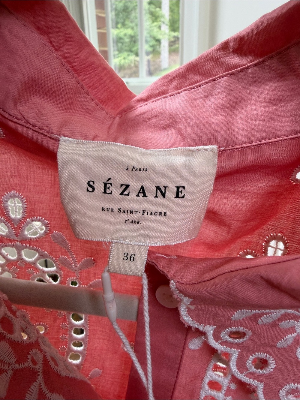 NWT Sézane Rose Ecru Elvira Blouse - Picture 4 of 5